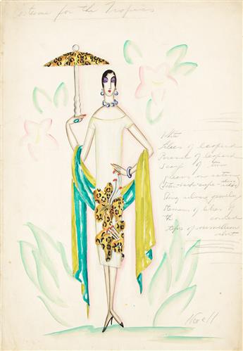 NORMAN NORELL (1900-1972) Costume for the Tropics * Spanish skirt.